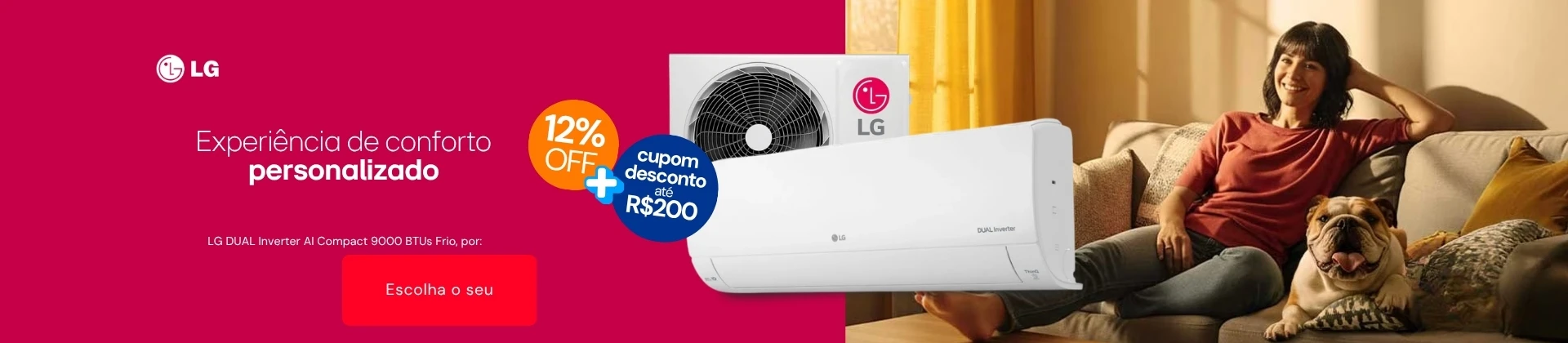 Ar condicionado LG em oferta